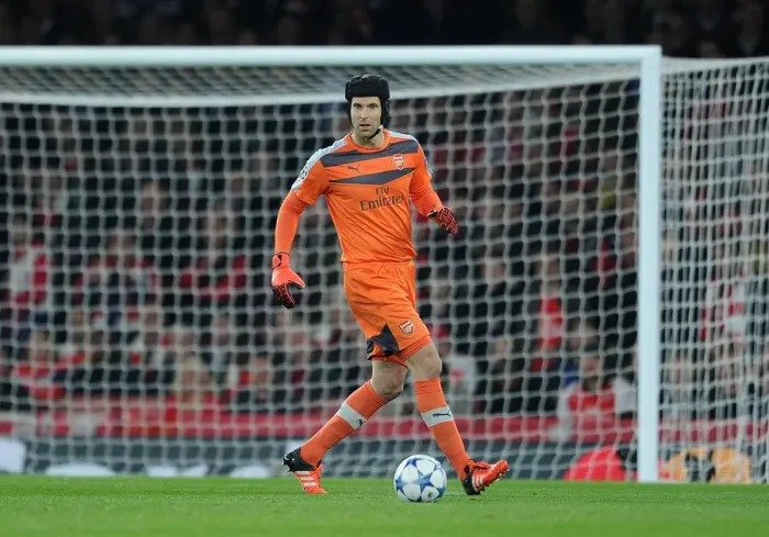 Framed Print : Arsenal's Petr Cech in Action Against FC Bayern Munich - UEFA Champions League 2015 / 16
