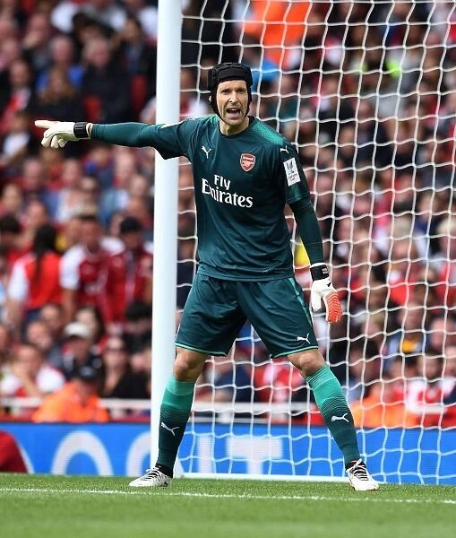 Arsenal's Petr Cech in Action Against Sevilla at the Emirates Cup