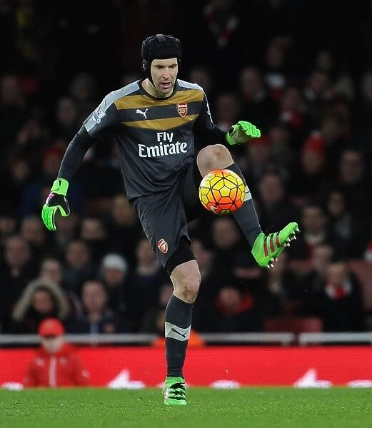 Arsenal's Petr Cech in Action Against Southampton (2015-16) at Emirates Stadium
