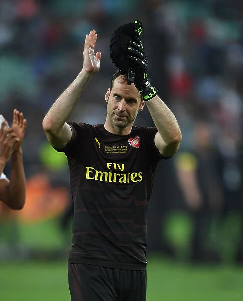 Arsenal's Petr Cech Celebrates Europa League Final Victory Over Chelsea in Baku