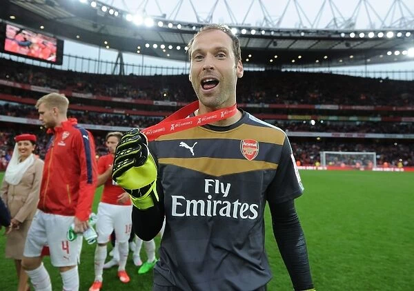 Arsenal's Petr Cech in Deep Thought After Arsenal vs. VfL Wolfsburg at Emirates Cup 2015 / 16