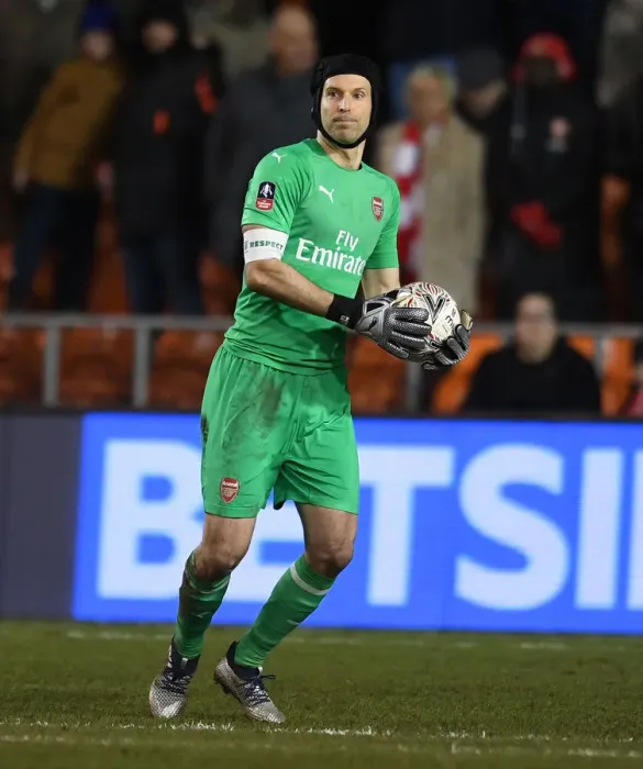 Framed Print : Arsenal's Petr Cech in FA Cup Action: Arsenal vs. Blackpool (2019)