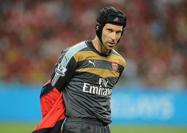 Arsenal's Petr Cech Faces Off Against Everton in 2015 Asia Trophy Match