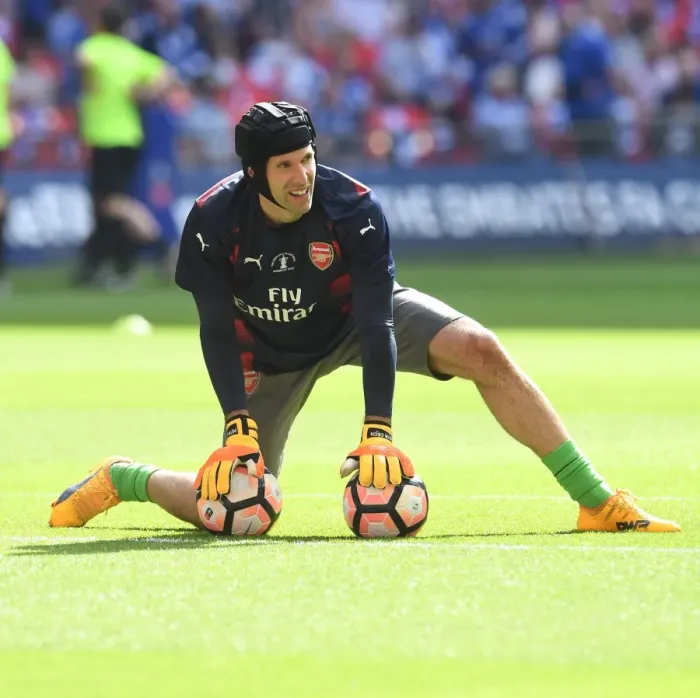 Framed Print : Arsenal's Petr Cech Prepares for FA Cup Final Showdown Against Chelsea