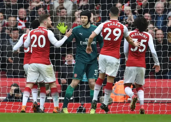 Framed Print : Arsenal's Petr Cech Saves Penalty in Exciting Arsenal v Watford Match