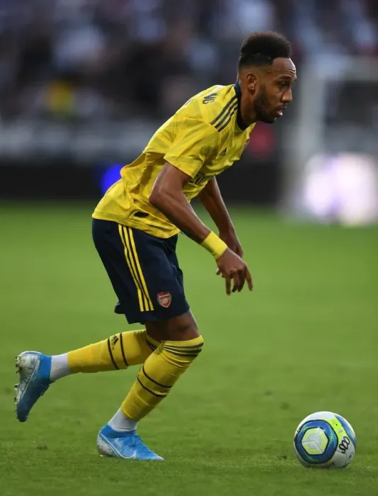 Framed Print : Arsenal's Pierre-Emerick Aubameyang in Action against Angers during Pre-Season Friendly Framed Print : Arsenal's Pierre-Emerick Aubameyang in Action against Angers during Pre-Season Friendly