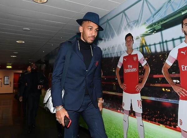 Arsenal's Pierre-Emerick Aubameyang Arrives at Emirates Stadium Ahead of Arsenal v Southampton Match