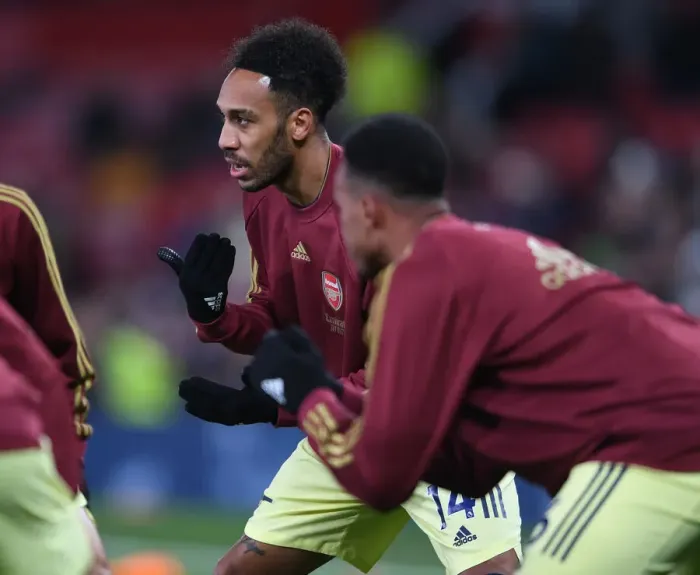 Framed Print : Arsenal's Pierre-Emerick Aubameyang Gears Up for Manchester United Clash in Premier League (2020-21) Framed Print : Arsenal's Pierre-Emerick Aubameyang Gears Up for Manchester United Clash in Premier League (2020-21)
