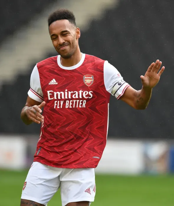 Framed Print : Arsenal's Pierre-Emerick Aubameyang in Pre-Season Action Against MK Dons