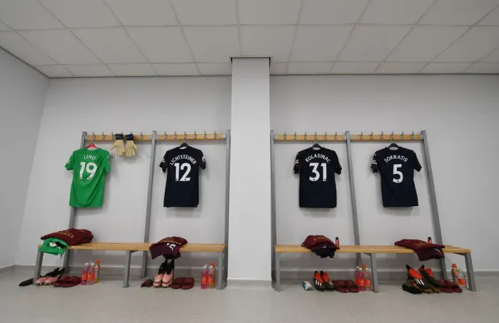Framed Print : Arsenal's Pre-Match Changing Room Setup: Brighton & Hove Albion vs Arsenal FC (2018-19) Framed Print : Arsenal's Pre-Match Changing Room Setup: Brighton & Hove Albion vs Arsenal FC (2018-19)