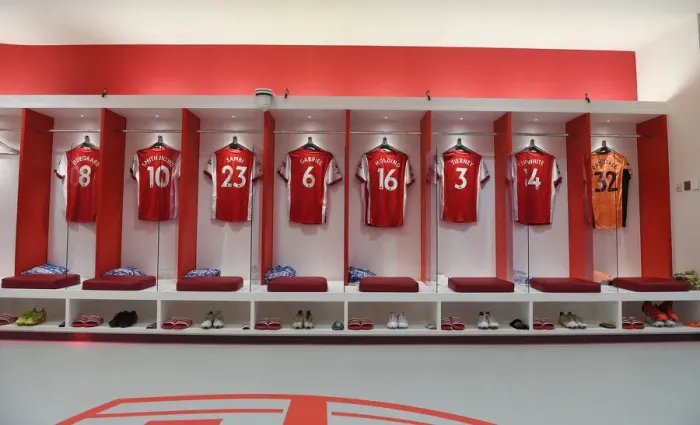Framed Print : Arsenal's Pre-Match Focus: Inside the Changing Room before Battle against Burnley (Premier League 2021-22) Framed Print : Arsenal's Pre-Match Focus: Inside the Changing Room before Battle against Burnley (Premier League 2021-22)