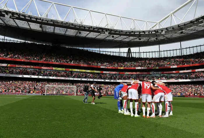 Framed Print : Arsenal's Pre-Match Huddle: Arsenal FC vs. Fulham FC, Premier League 2023-24 Framed Print : Arsenal's Pre-Match Huddle: Arsenal FC vs. Fulham FC, Premier League 2023-24