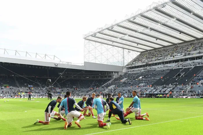 Framed Print : Arsenal's Pre-Match Warm-Up at St. James Park Ahead of Newcastle Clash (2022-23) Framed Print : Arsenal's Pre-Match Warm-Up at St. James Park Ahead of Newcastle Clash (2022-23)