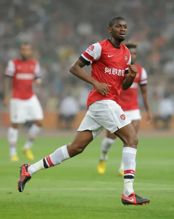 Framed Print : Arsenal's Pre-Season Defeat: Abou Diaby vs Manchester City (0:2), Beijing 2012