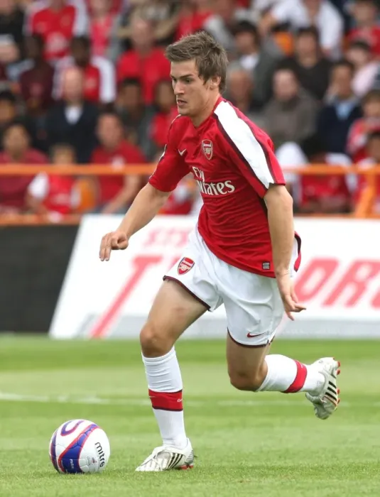 Framed Print : Arsenal's Pre-Season Triumph: Aaron Ramsey's Debut (2-1) Against Barnet, 2008