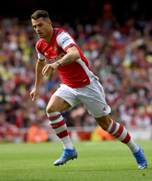 Framed Print : Arsenal's Pre-Season Triumph: Xhaka's Unyielding Performance Against Chelsea Framed Print : Arsenal's Pre-Season Triumph: Xhaka's Unyielding Performance Against Chelsea