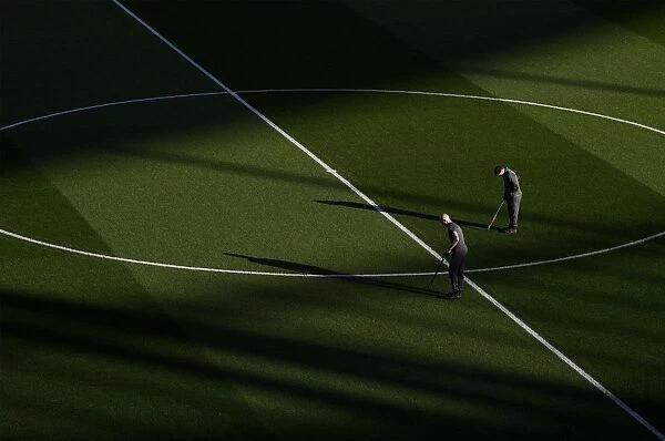 Arsenal's Pride: Meticulous Groundsmen Prepare Emirates Stadium Pitch for Arsenal vs Bournemouth