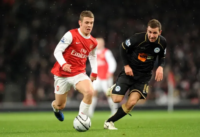 Framed Print : Arsenal's Quarterfinals Triumph: Jack Wilshere's Dominance over James McCarthy (30 / 11 / 10)