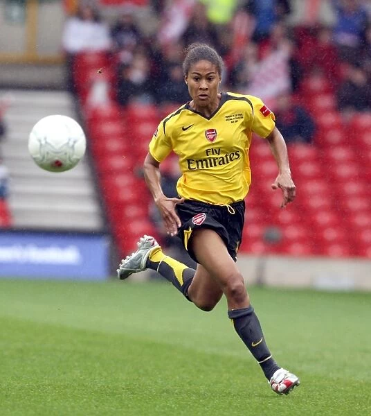 Arsenal's Rachel Yankey Celebrates Victory in FA Cup Final against Charlton Athletic (2007)