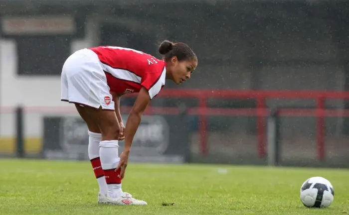 Framed Print : Arsenal's Rachel Yankey Scores in 2:0 Victory over Sparta Prague in UEFA Cup