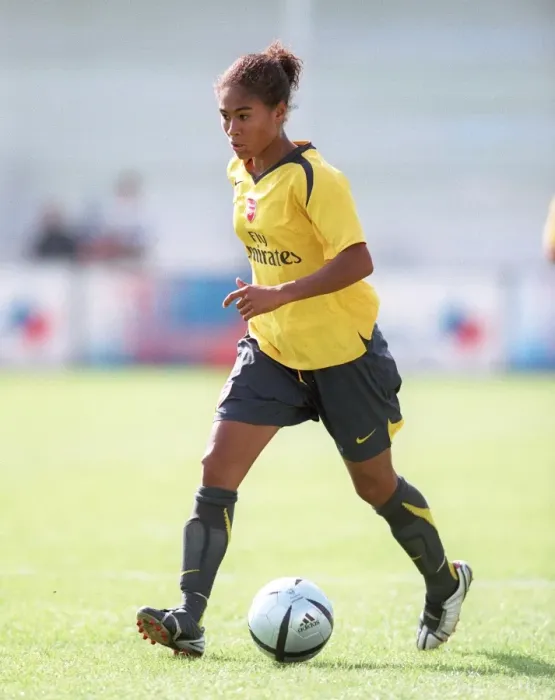 Framed Print : Arsenal's Rachel Yankey Scores in 6-0 Victory over Femina Budapest (Women's UEFA Cup, 2006)