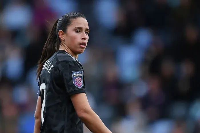 Framed Print : Arsenal's Rafaelle Souza Stands Strong Against Manchester City in FA Women's Super League Clash Framed Print : Arsenal's Rafaelle Souza Stands Strong Against Manchester City in FA Women's Super League Clash