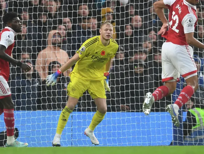 Framed Print : Arsenal's Ramsdale Faces Off Against Chelsea in Premier League Clash (2022-23) Framed Print : Arsenal's Ramsdale Faces Off Against Chelsea in Premier League Clash (2022-23)