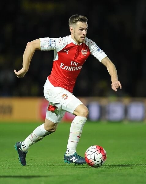 Arsenal's Ramsey in Action: Premier League Clash Against Watford (2015 / 16)
