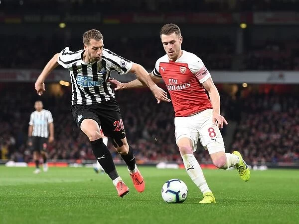 Arsenal's Ramsey Battles Lejeune in Premier League Clash vs. Newcastle (April 2019)