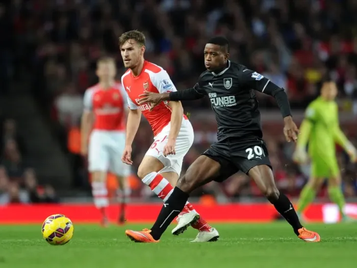Framed Print : Arsenal's Ramsey Clashes with Burnley's Chalobah in Premier League Showdown Framed Print : Arsenal's Ramsey Clashes with Burnley's Chalobah in Premier League Showdown