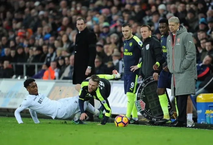 Framed Print : Arsenal's Ramsey Fouls by Swansea's Fer: Wenger and Team React Framed Print : Arsenal's Ramsey Fouls by Swansea's Fer: Wenger and Team React
