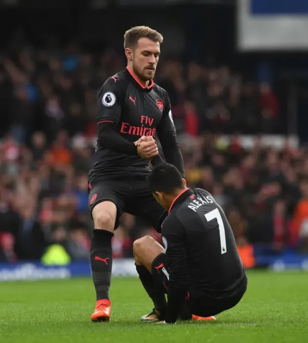 Framed Print : Arsenal's Ramsey and Sanchez in Action: Everton vs Arsenal, Premier League 2017-18 Framed Print : Arsenal's Ramsey and Sanchez in Action: Everton vs Arsenal, Premier League 2017-18