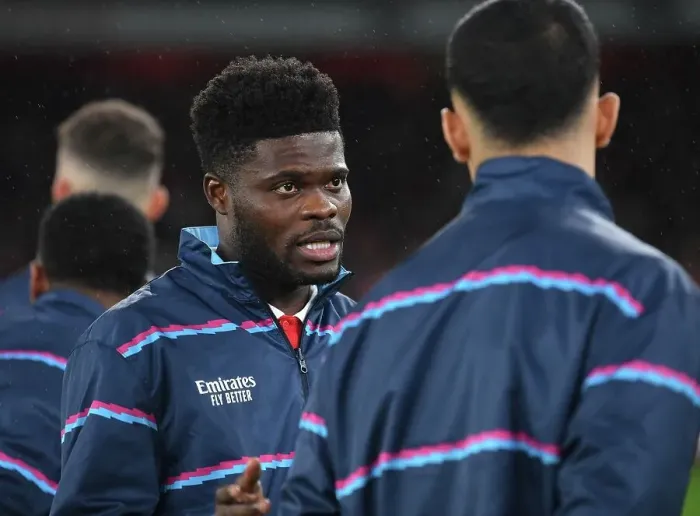 Framed Print : Arsenal's Ready Warrior: Thomas Partey Gears Up for Arsenal vs Newcastle United, Premier League 2022-23