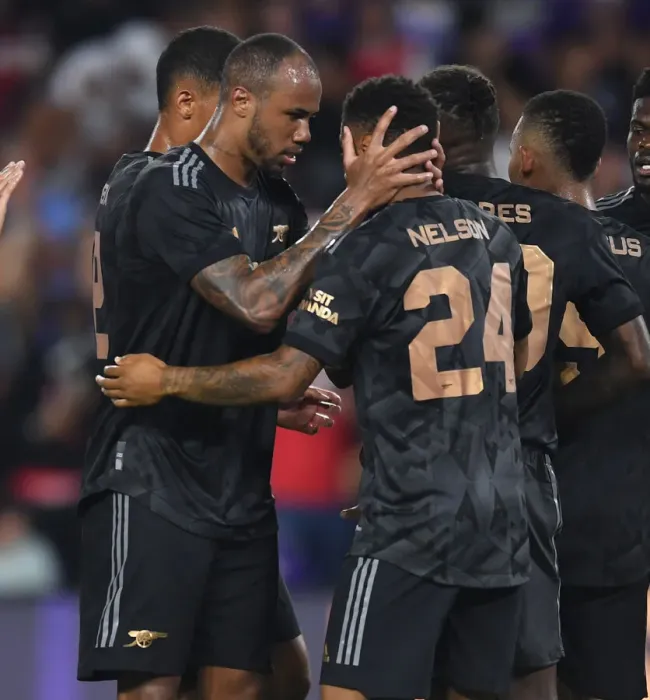 Framed Print : Arsenal's Reiss Nelson Scores Third Goal vs Orlando City SC in 2022-23 Pre-Season Friendly