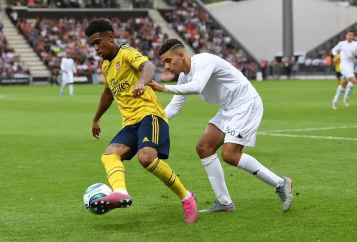 Framed Print : Arsenal's Reiss Nelson Shines in Angers Friendly Framed Print : Arsenal's Reiss Nelson Shines in Angers Friendly