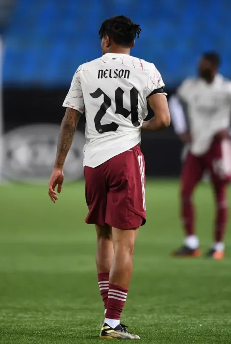 Framed Print : Arsenal's Reiss Nelson Shines in Molde FK Showdown (UEFA Europa League 2020-21)