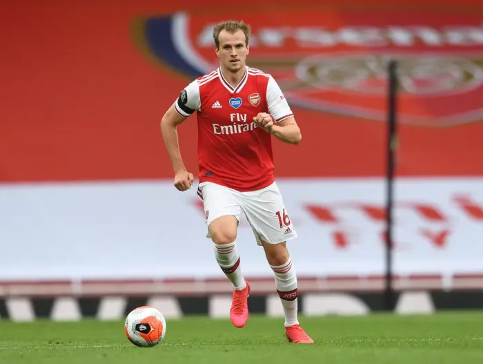 Framed Print : Arsenal's Rob Holding in Action: Arsenal vs. Norwich City (Premier League 2019-20)