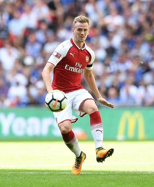 Arsenal's Rob Holding in Action at the FA Community Shield: Chelsea vs Arsenal (2017-18)