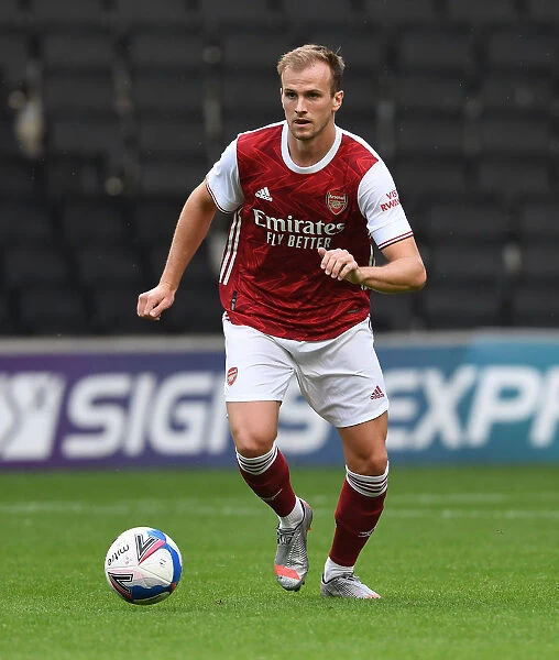 Arsenal's Rob Holding in Action: MK Dons vs Arsenal (2020-21) Pre-Season Friendly