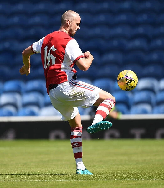 Arsenal's Rob Holding in Action at Rangers Pre-Season Friendly, Glasgow 2021