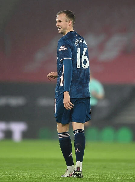 Arsenal's Rob Holding in Action at Empty St. Mary's Stadium: Southampton vs Arsenal, Premier League 2021