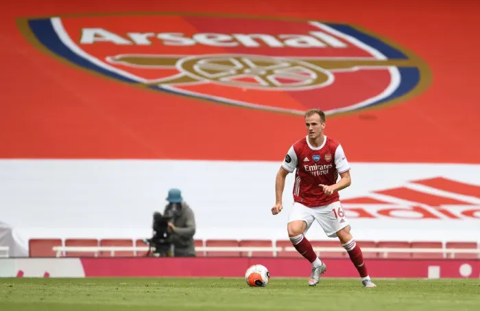 Framed Print : Arsenal's Rob Holding in Action against Watford in the Premier League (2019-20) Framed Print : Arsenal's Rob Holding in Action against Watford in the Premier League (2019-20)