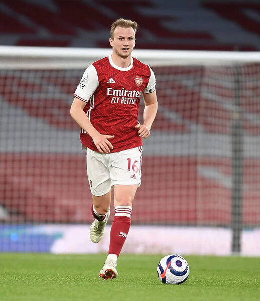Arsenal's Rob Holding in Action against West Bromwich Albion (2020-21) - Emirates Stadium, London (Behind Closed Doors)