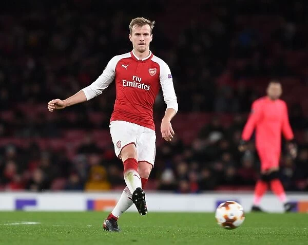 Arsenal's Rob Holding and Jack Wilshere in Europa League Action against BATE Borisov