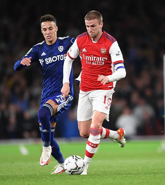 Arsenal's Rob Holding Outmuscles Rodrigo in Carabao Cup Clash vs Leeds United