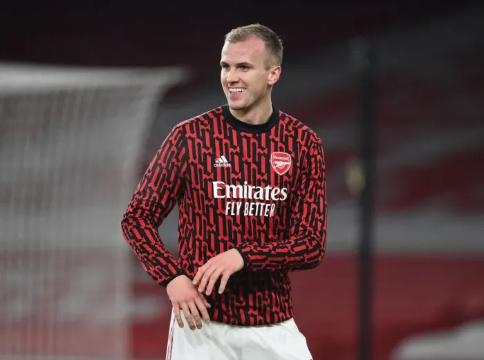 Framed Print : Arsenal's Rob Holding Prepares for Crystal Palace Clash in Empty Emirates Stadium (Arsenal v Crystal Palace, 2021-22 Premier League)