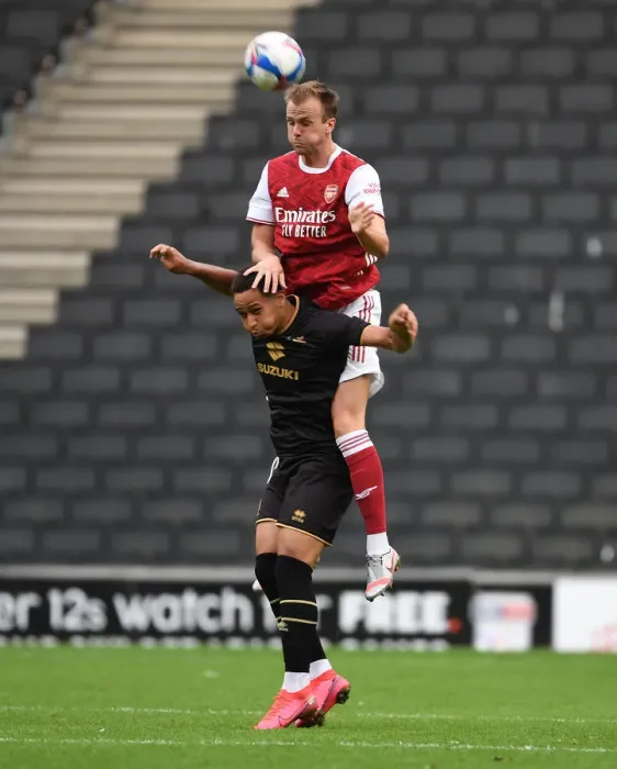 Framed Print : Arsenal's Rob Holding Shines in Pre-Season: MK Dons vs Arsenal, 2020 Framed Print : Arsenal's Rob Holding Shines in Pre-Season: MK Dons vs Arsenal, 2020