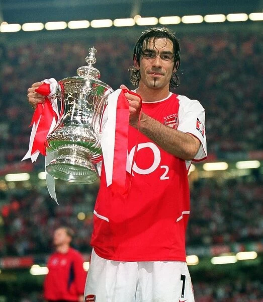 Arsenal's Robert Celebrates FA Cup Victory: Arsenal 1-0 Southampton, The FA Cup Final, Millennium Stadium, Cardiff, Wales, May 17, 2003