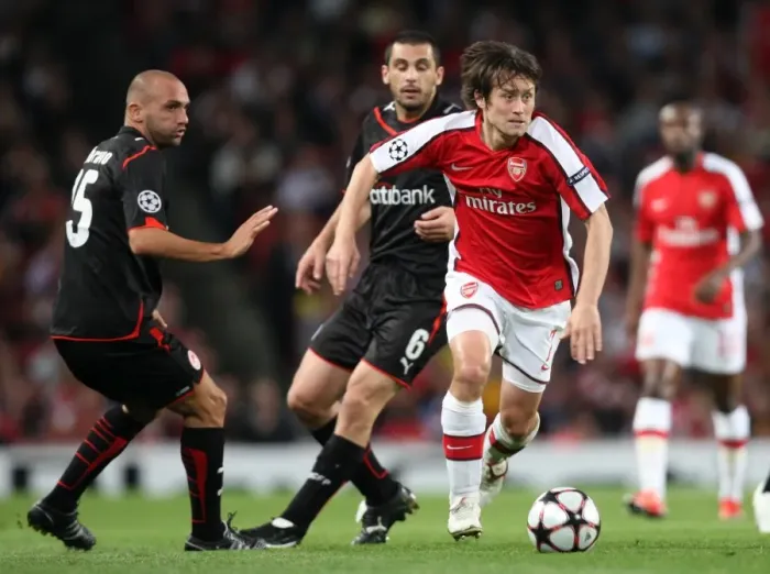 Framed Print : Arsenal's Rosicky and Bravo Shine in 2:0 UEFA Champions League Victory over Olympiacos at Emirates Stadium, September 29, 2009 Framed Print : Arsenal's Rosicky and Bravo Shine in 2:0 UEFA Champions League Victory over Olympiacos at Emirates Stadium, September 29, 2009