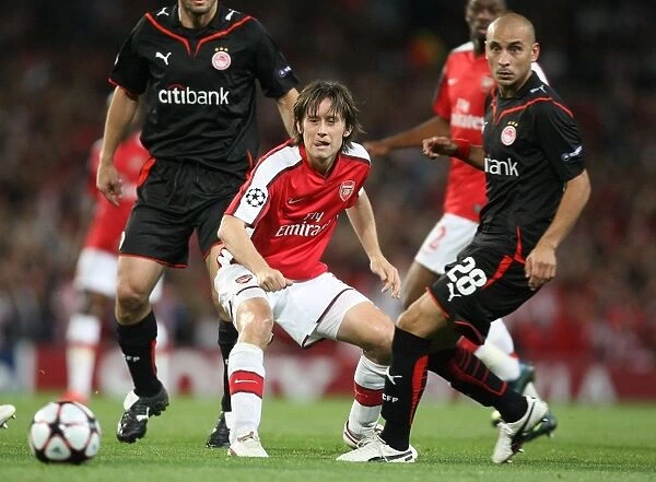 Arsenal's Rosicky Scores Brace: 2-0 UEFA Champions League Victory over Olympiacos, Emirates Stadium, 2009